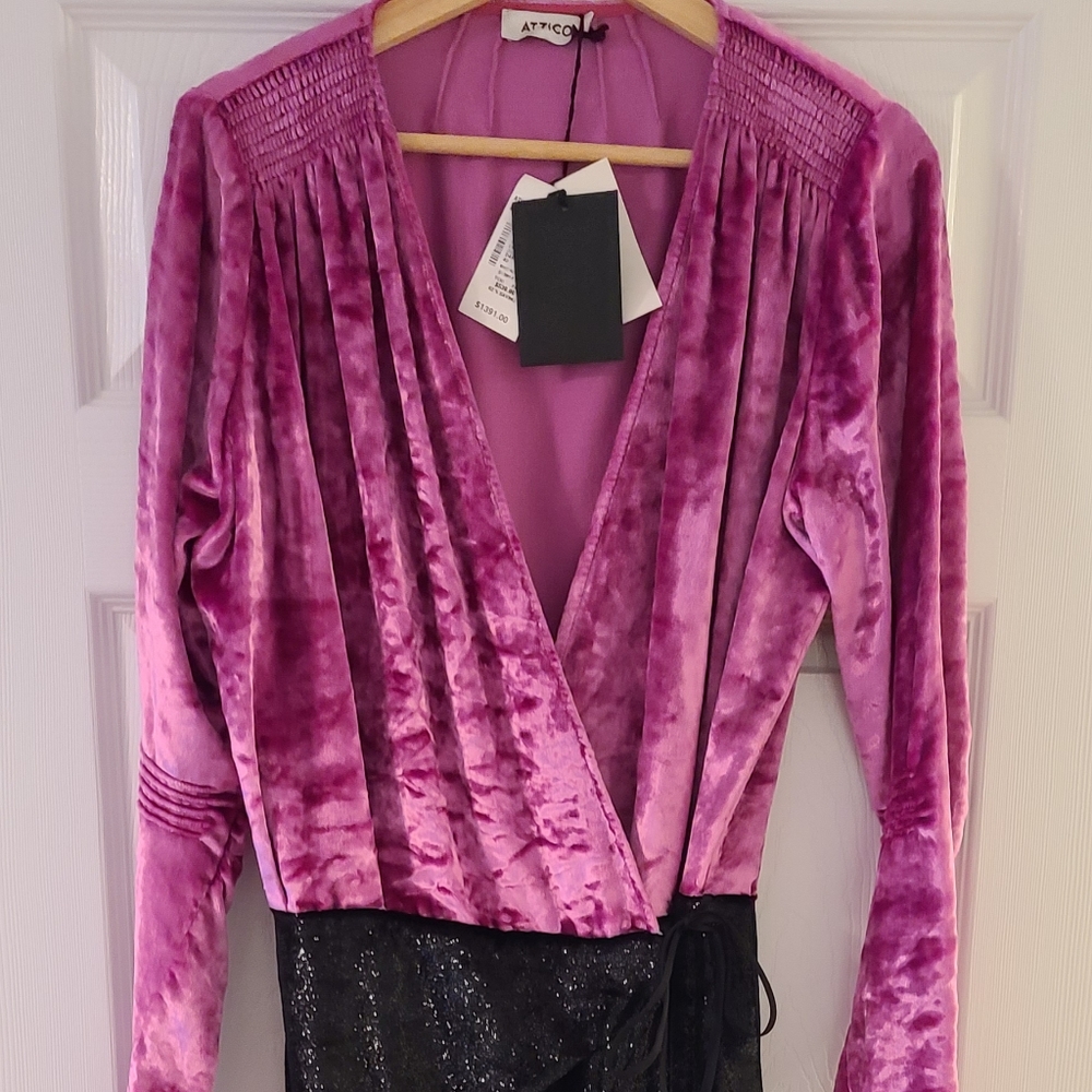 S O L D ---ATTICO DRESS PINK&BLACK